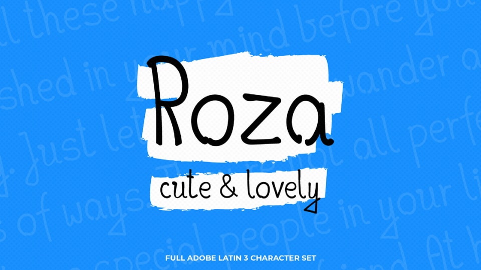 

Roza: A Little Cute Handwritten Font