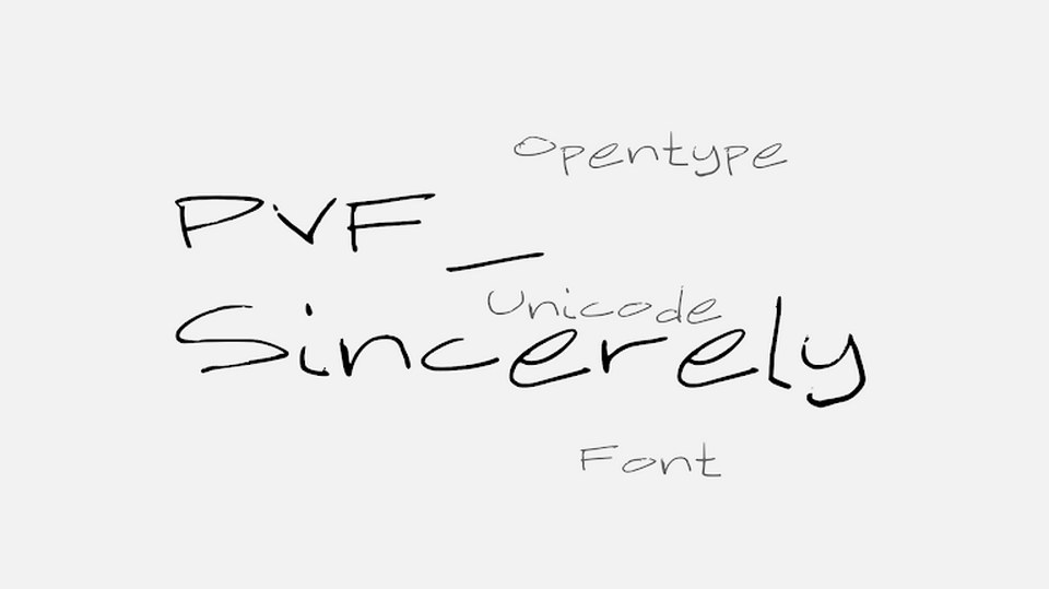 PVF Sincerely Font: Mimicking Handwritten Script with Two Distinct Styles