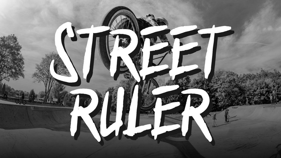 

Street Ruler – Urban Street Brush Font: Conveying a Sense of Energy and Rebellion