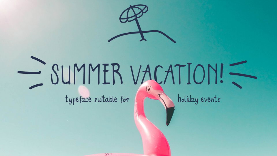 

Summer Vacation! Font is the Perfect Way to Bring a Touch of Sunshine and Relaxation to Any Project
