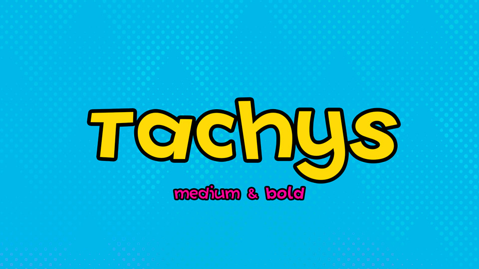 

Tachys: A Unique and Vibrant Handmade Typeface with a Cartoon Look