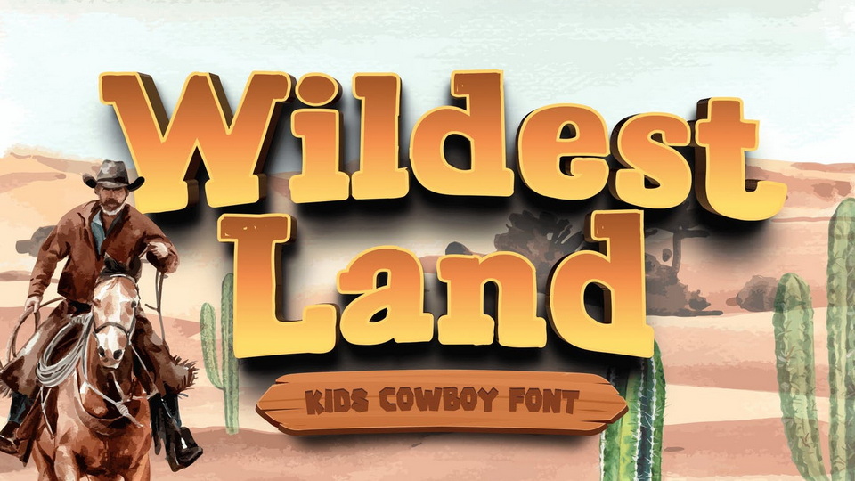  Wildest Land: Playful and Bouncy Gaming Font Perfect for Kids Market