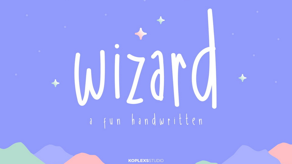  Wizard: A Cheerful Handwritten Typeface for Branding, Design, and More
