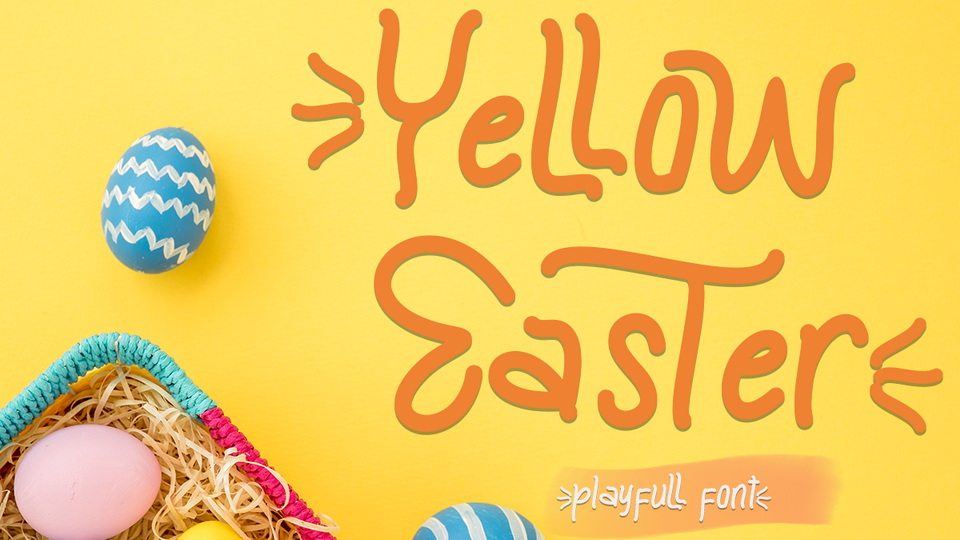 

Yellow Easter: An Eye-Catching Handwritten Font for Festive Occasions