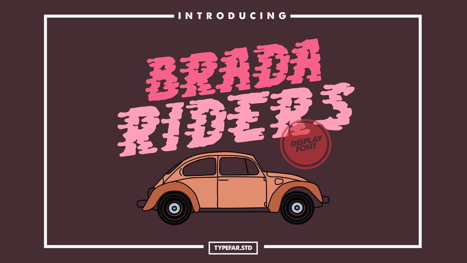 

Brada Riders: An Exciting and Playful Handmade Display Font