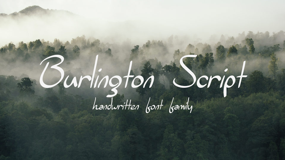 

Burlington: An Elegant Handwritten Font Family with Versatility and Style