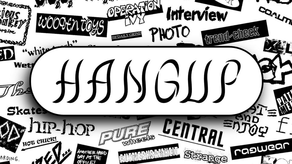

GO Hangup: A Unique Typeface Celebrating Skateboarding Culture and Freedom