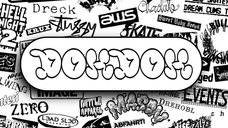 

GO Dohdoh: A Funky, Weird Typeface Inspired By Skate Culture