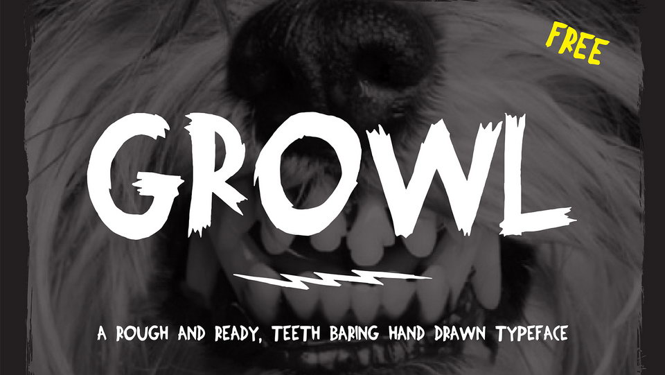 

Growl Font: The Perfect Combination of Grungy and Rough Elements