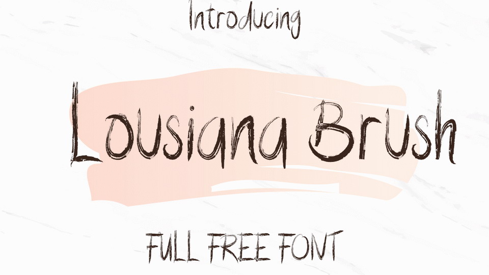 

Louisiana Brush: A Unique and Distinctive Font with a Bold and Rugged Aesthetic