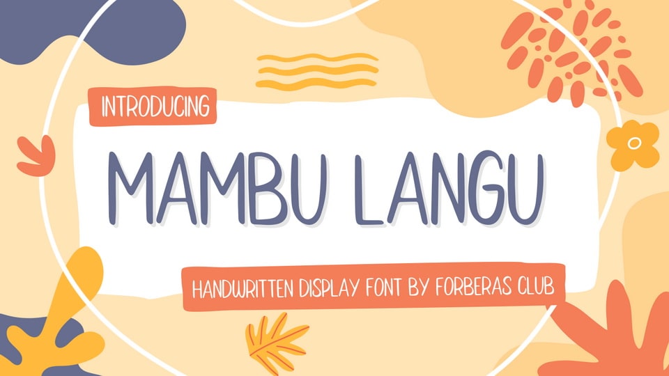 
Mambu Langu: A Clean, Simple, Adaptable Handwritten Font