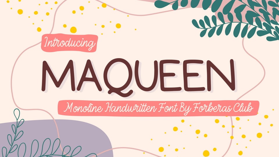 
Maqueen - A Sweet, Whimsical Handwritten Font