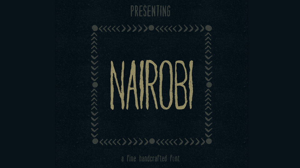 

Nairobi: An Artfully Crafted Font to Illustrate a Project on Endangered Species