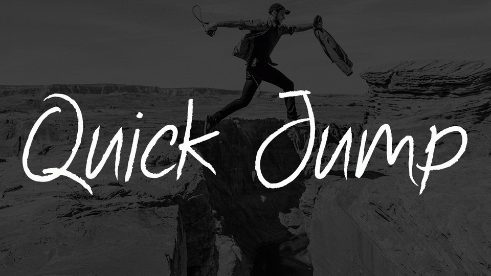 

Quick Jump: An Incredibly Versatile Handwritten Font