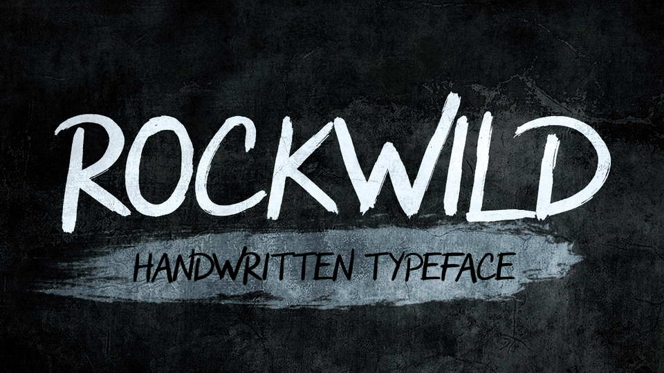 
Rockwild: A Hand-Painted Dry Brush Font with Rough Bold Strokes