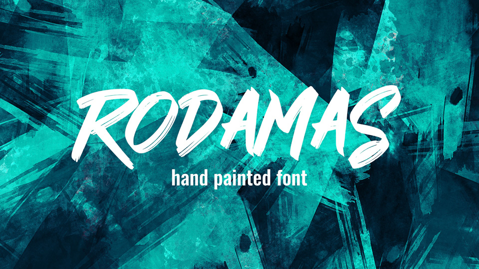 

Rodamas Font: A Stunning, Hand-Painted, Rough Brush Font