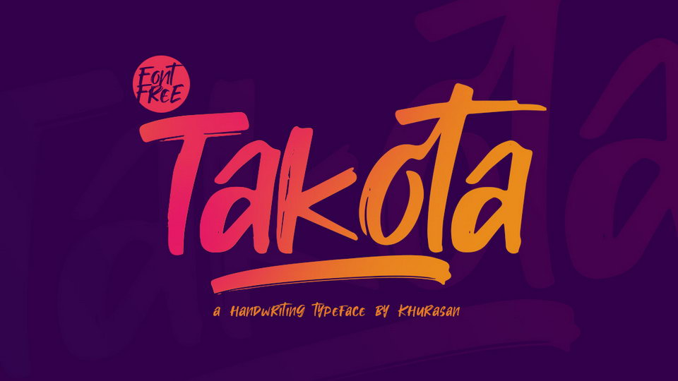 

Takota: An Eye-Catching Brush Font That Stands Out from the Rest