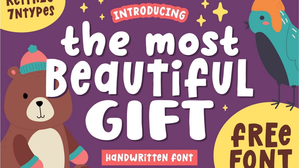 

The Most Beautiful Gift Font: Perfect for Any Children Themed Design