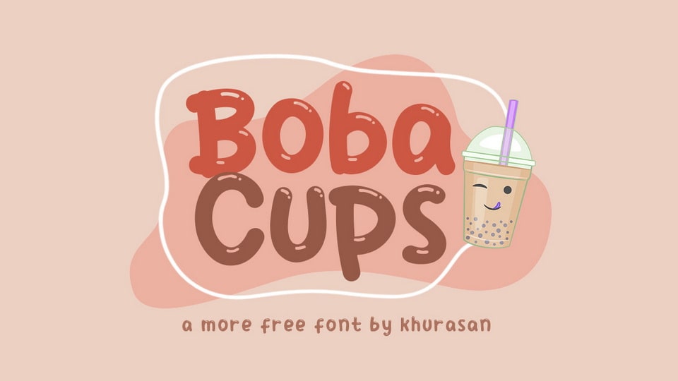 title of this article is Boba Cups: Whimsical Hand-Lettered Font for Eye-Catching Designs