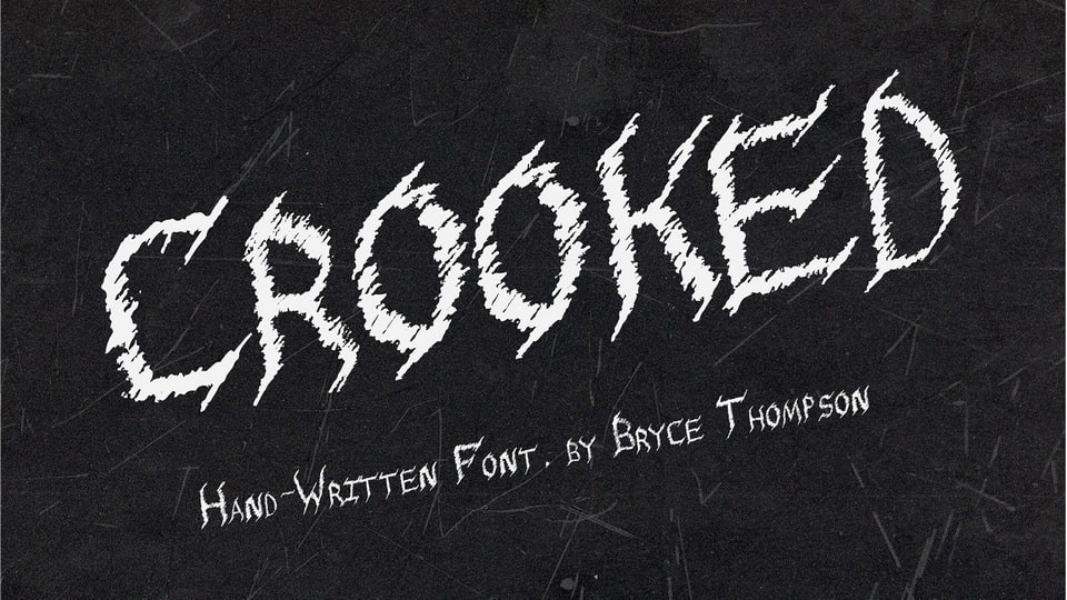 Creepy Charm of Crooked Font: Perfect for Horror Titles and Halloween-Themed Designs