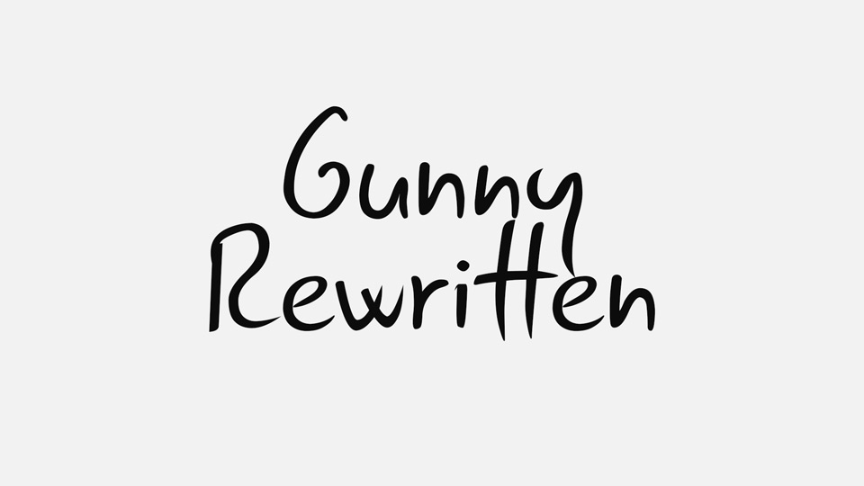 Gunny Rewritten: A Casual and Effortless Handwritten Font for Personalized Designs