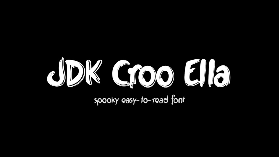 JDK Croo Ella: A Spooky Font for Creating Monster Speech and Eerie Designs