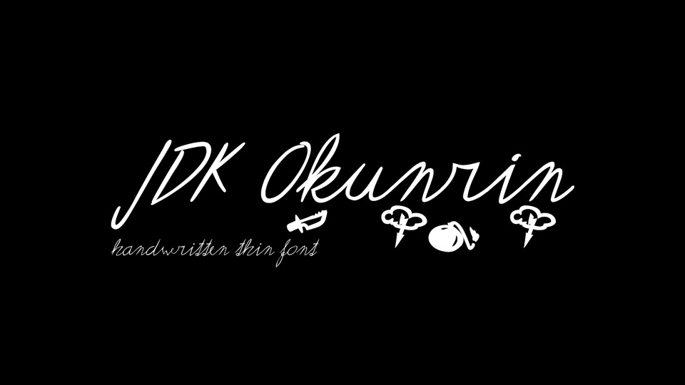 JDK Okunrin: A Slender, Handwritten Font with Unique Pictograms