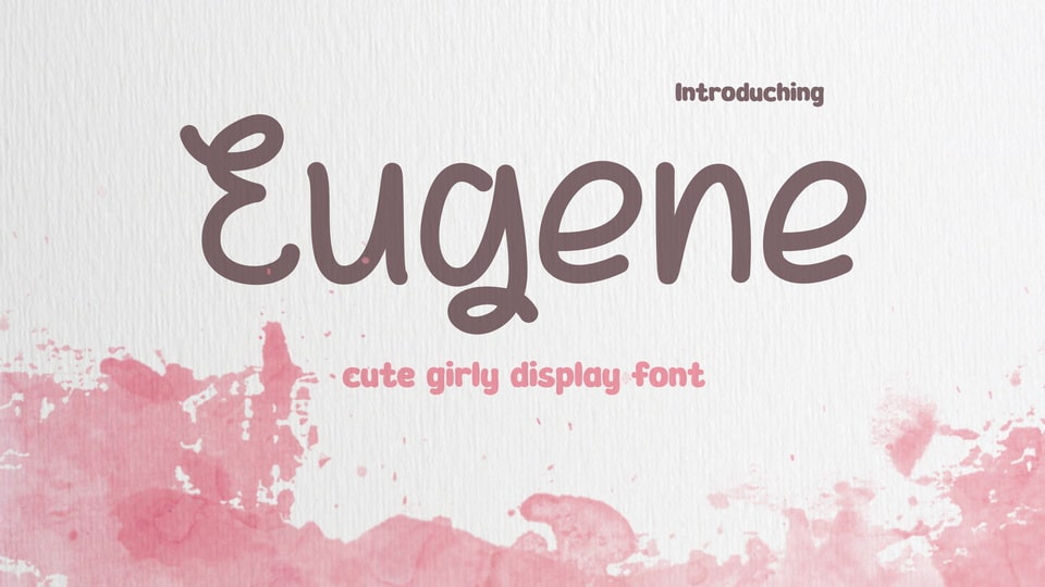 Eugene: Girly Display Font Perfect for Youthful Projects and Promotions