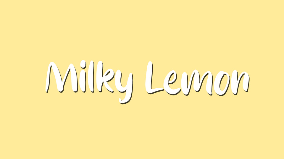 Milky Lemon: An Exquisite Organic Script Font for Positive Designs