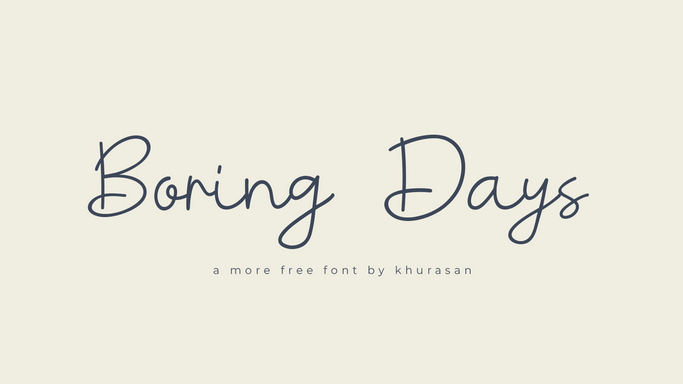 Boring Days: A Versatile Handwritten Font for Authentic and Genuine Appearance