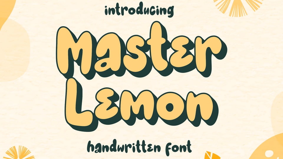  Master Lemon: A Charming Handwritten Font for Playful Designs