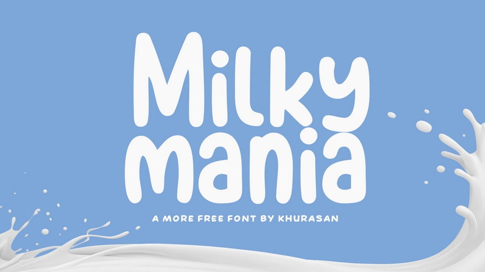 Milky Mania: a charming handwritten font for casual creativity and natural beauty