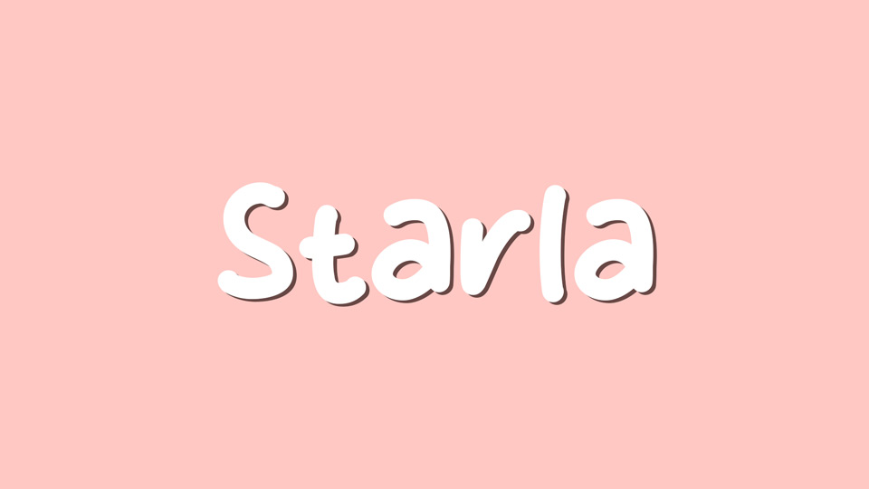 Starla endearing and adorable hand-drawn font
