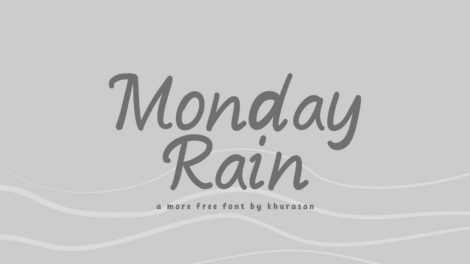 Monday Rain: A Typeface for Playful Cartoon-Inspired Designs