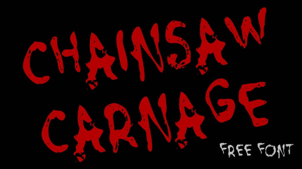Chainsaw Carnage: A Spine-Tingling Horror Font
