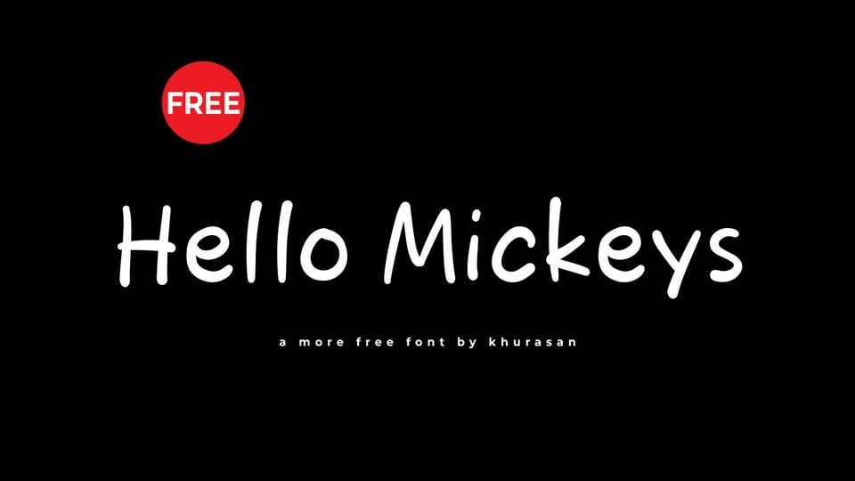 Hello Mickeys: A Hand-Drawn Comic Font for Authenticity