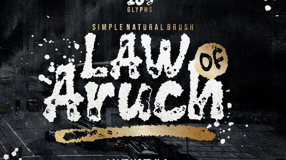 Law Of Aruch: A Natural Brush Style Font