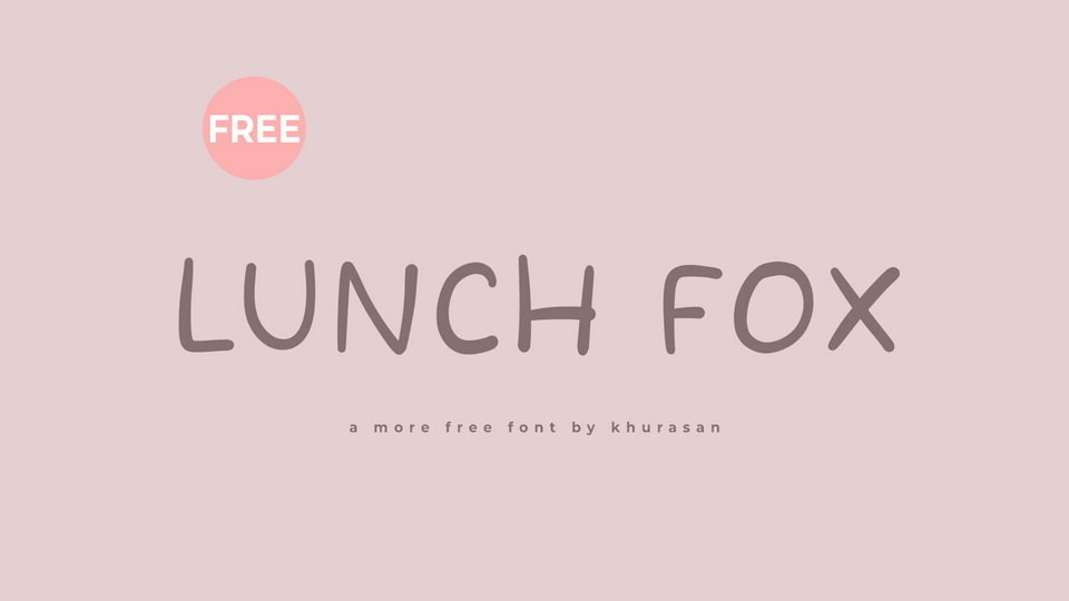 Lunch Fox: A Simple, Organic Hand-Drawn Font Exuding Natural Elegance