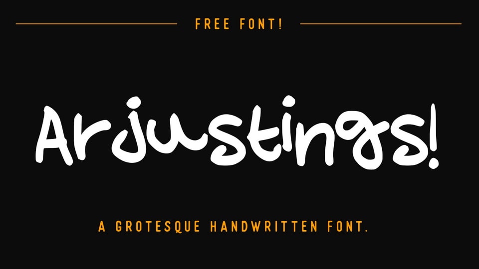 Arjustings: The Ugliest Handwritten Font