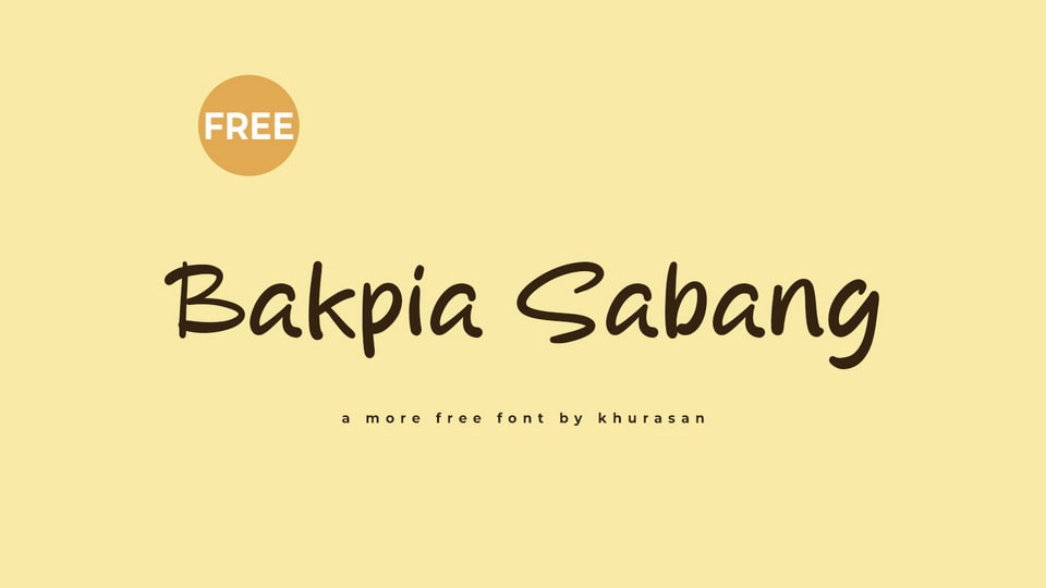 Bakpia Sapang: A Casual Handwritten Font for Relaxed Designs