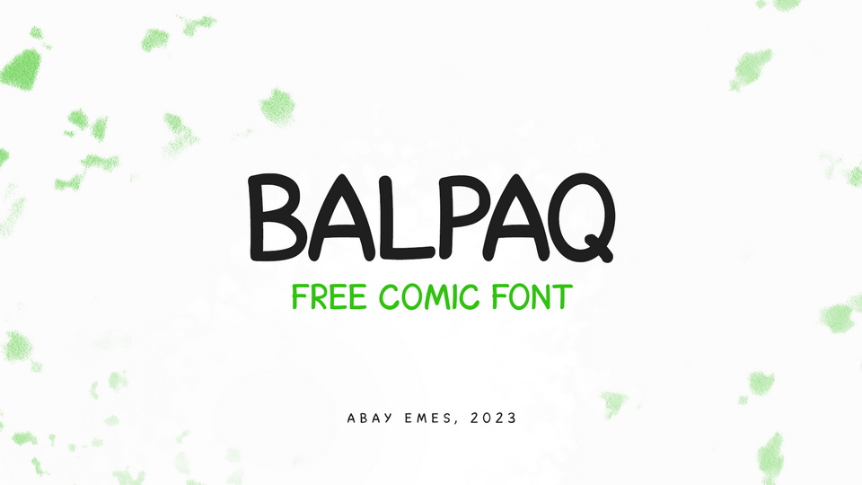 Balpaq: A Playful Comic Book Font