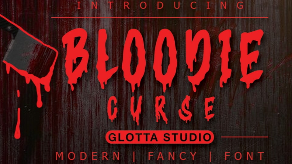 Bloodie Curse: A Spine-Chilling Font for Halloween