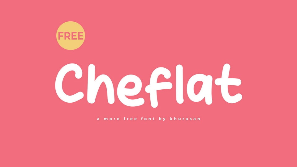 Cheflat: A Playful and Organic Hand-drawn Font for Comic Charm