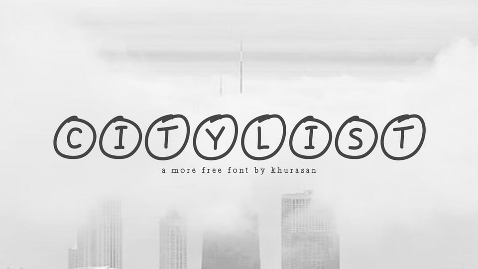 Citylist: A Whimsical Hand-Drawn Font