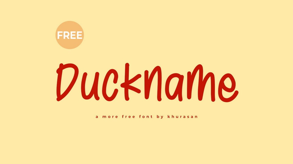 Duckname: A Playful Handwritten Font for Whimsical Creations
