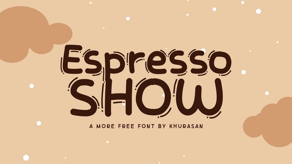 Espresso Show: A Playful Hand-Drawn Cartoon Font