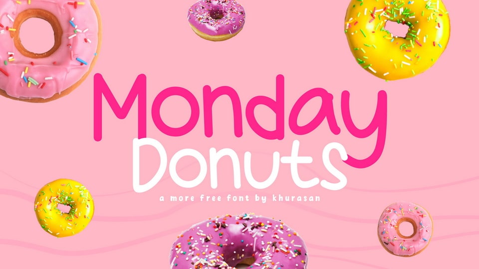 Monday Donuts: A Handwritten Font for Playful Designs