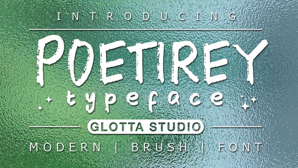 Poetirey: A Handcrafted Brush Font for Authentic Designs