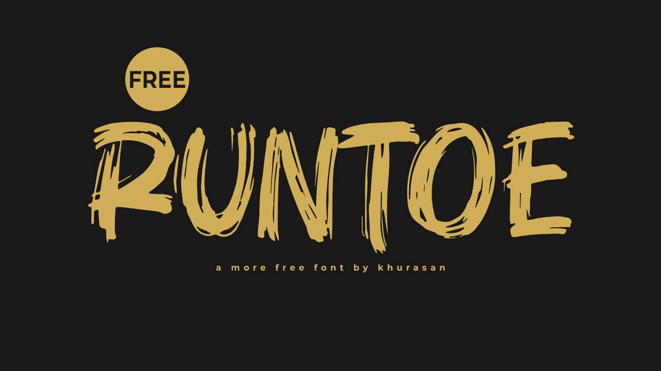 Runtoe: A Grungy Font with Raw Energy