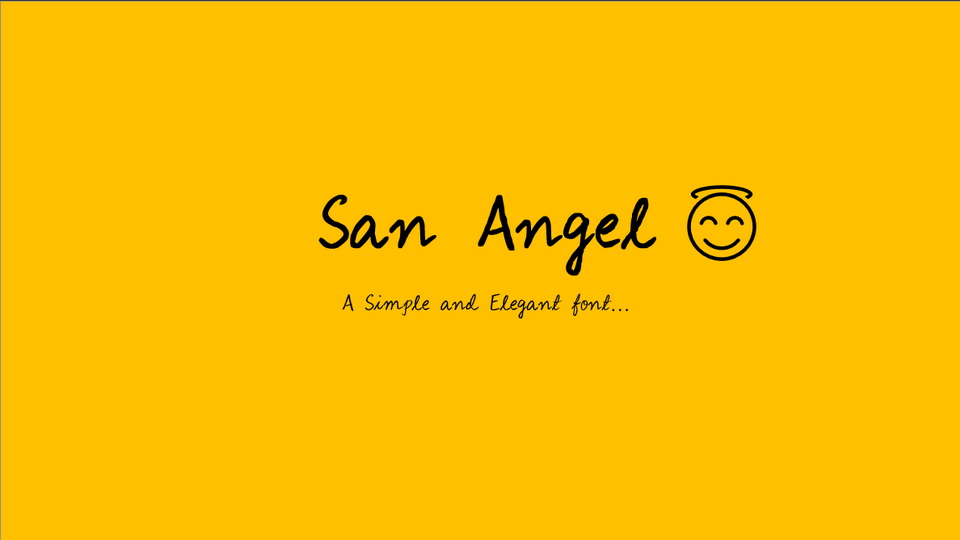 San Angel: A Handwritten Font with Timeless Elegance